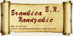 Brankica Mandžukić vizit kartica